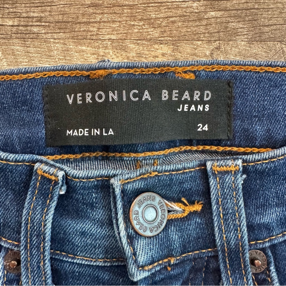Veronica Beard Carly Kick Flare High Rise Bright Blue Jeans Womens Sz. 24 - Picture 7 of 10